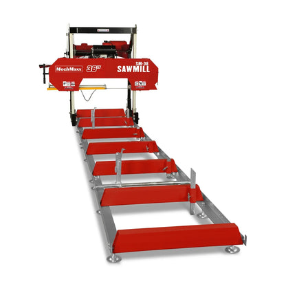 36" MAX Portable Sawmill,  22HP 688cc HONDA GX690 V-Twin Engine,  36" Board Width,  20' Track Length,  (10 x Blades Included),  SM-36HMAX