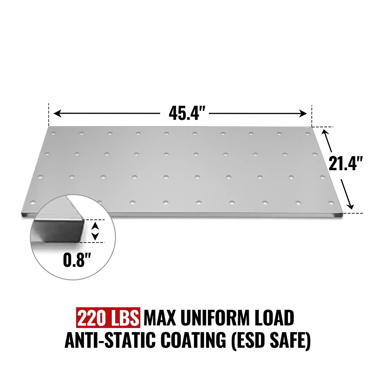 ( 1 Pack / 1 Pcs ) Shelf with 5 Pcs Clips, 1430L Cabinet, Stainless Steel (for SKU:203009SS)