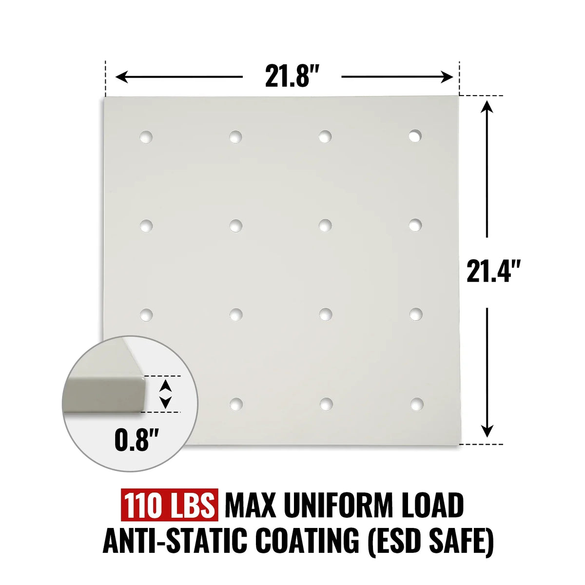 ( 1 Pack / 1 Pcs ) Shelf with 5 Pcs Clips, 540/730L Cabinet, White (for SKU:203002W, 203010W, 203006W, 203011W)