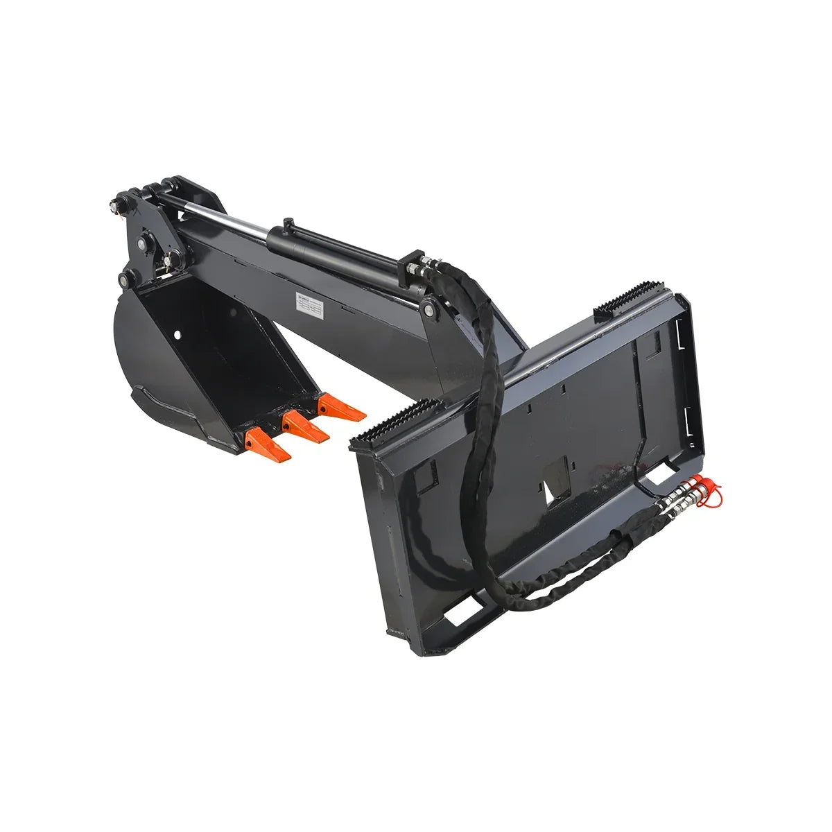 MechMaxx Skid Steer Backhoe Attachment, 14” Bucket Included, 78inch Digging Depth,LBH-14