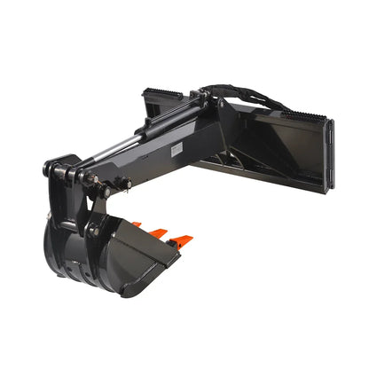 MechMaxx Skid Steer Backhoe Attachment, 14” Bucket Included, 78in Digging Depth,LBH-14