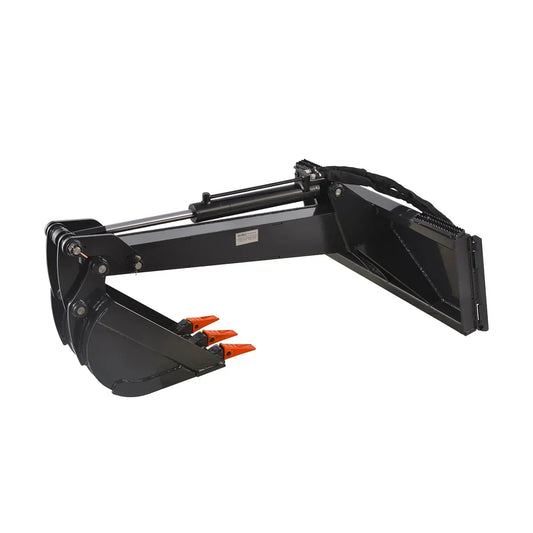 MechMaxx Skid Steer Backhoe Attachment, 14” Bucket Included, 78inch Digging Depth,LBH-14
