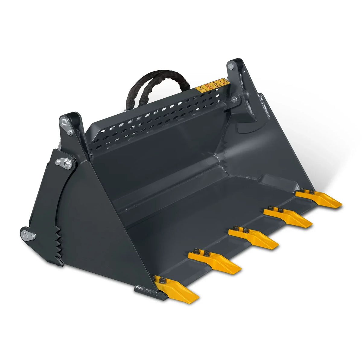 44" 4-In-1 Combo Mini Skid Steer Bucket Attachment With Quick Attach,  Universal Mount