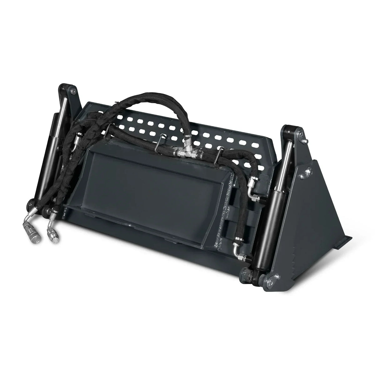 44" 4-In-1 Combo Mini Skid Steer Bucket Attachment With Quick Attach,  Universal Mount