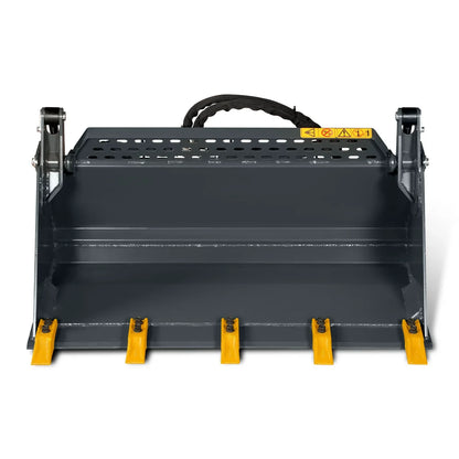 44" 4-In-1 Combo Mini Skid Steer Bucket Attachment With Quick Attach,  Universal Mount