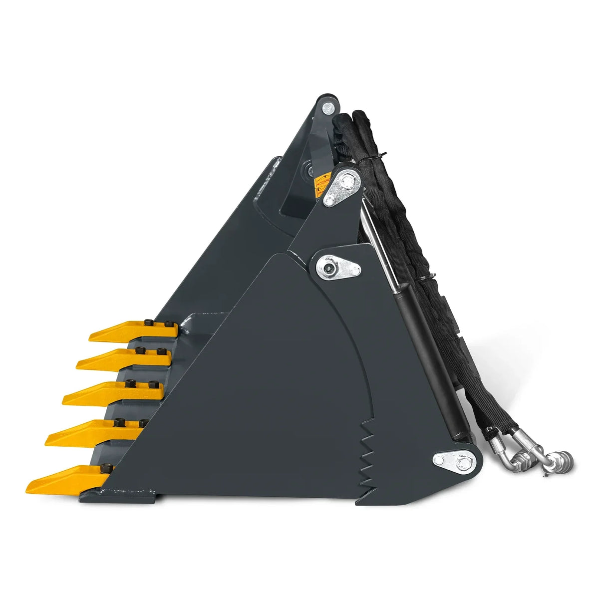 44" 4-In-1 Combo Mini Skid Steer Bucket Attachment With Quick Attach,  Universal Mount