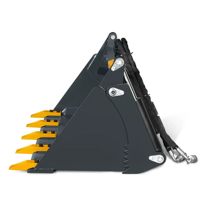 44" 4-In-1 Combo Mini Skid Steer Bucket Attachment With Quick Attach,  Universal Mount