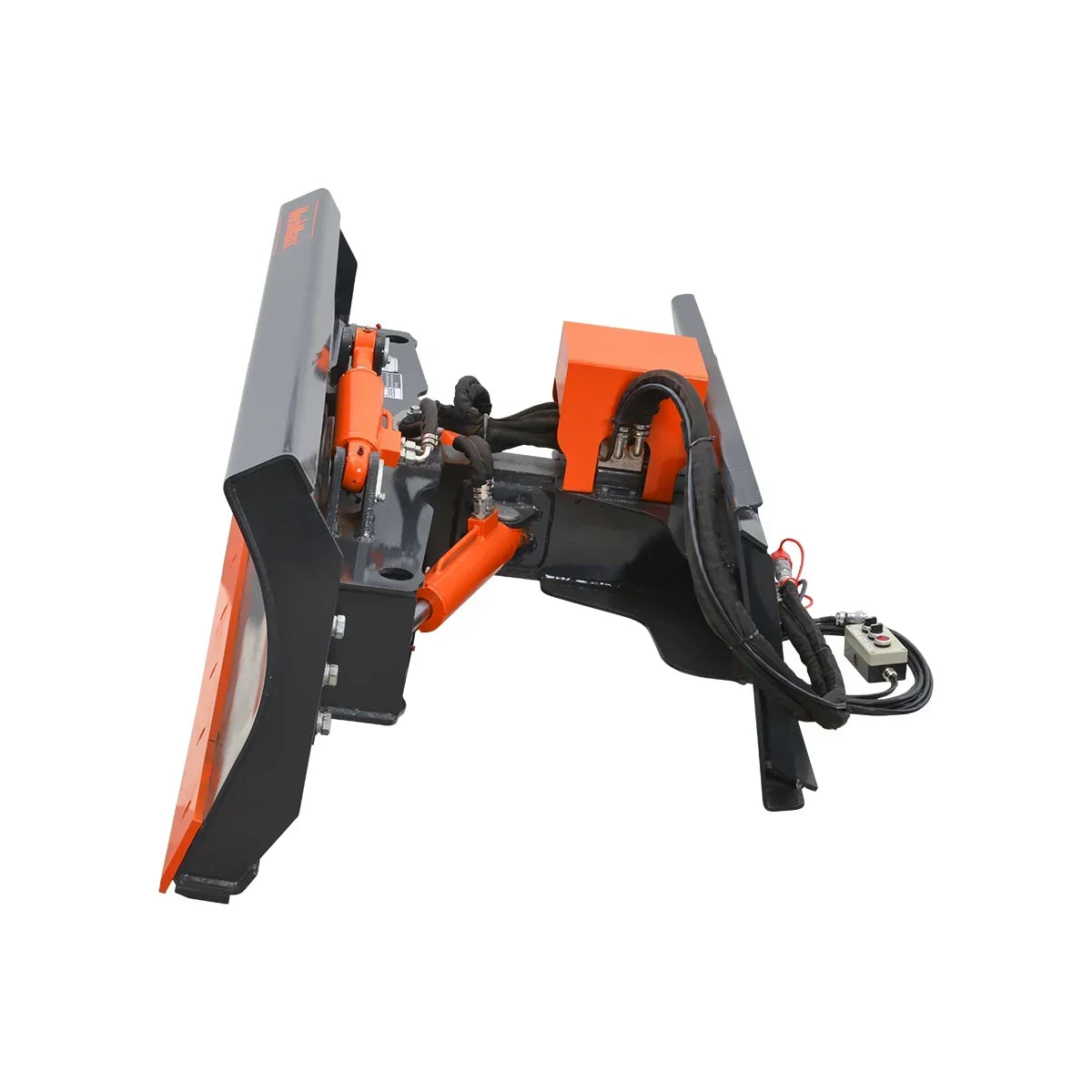 MechMaxx 72" Hydraulic Skid Steer 6 Way Dozer Blade Snow Pusher Attachment, Industrial Series