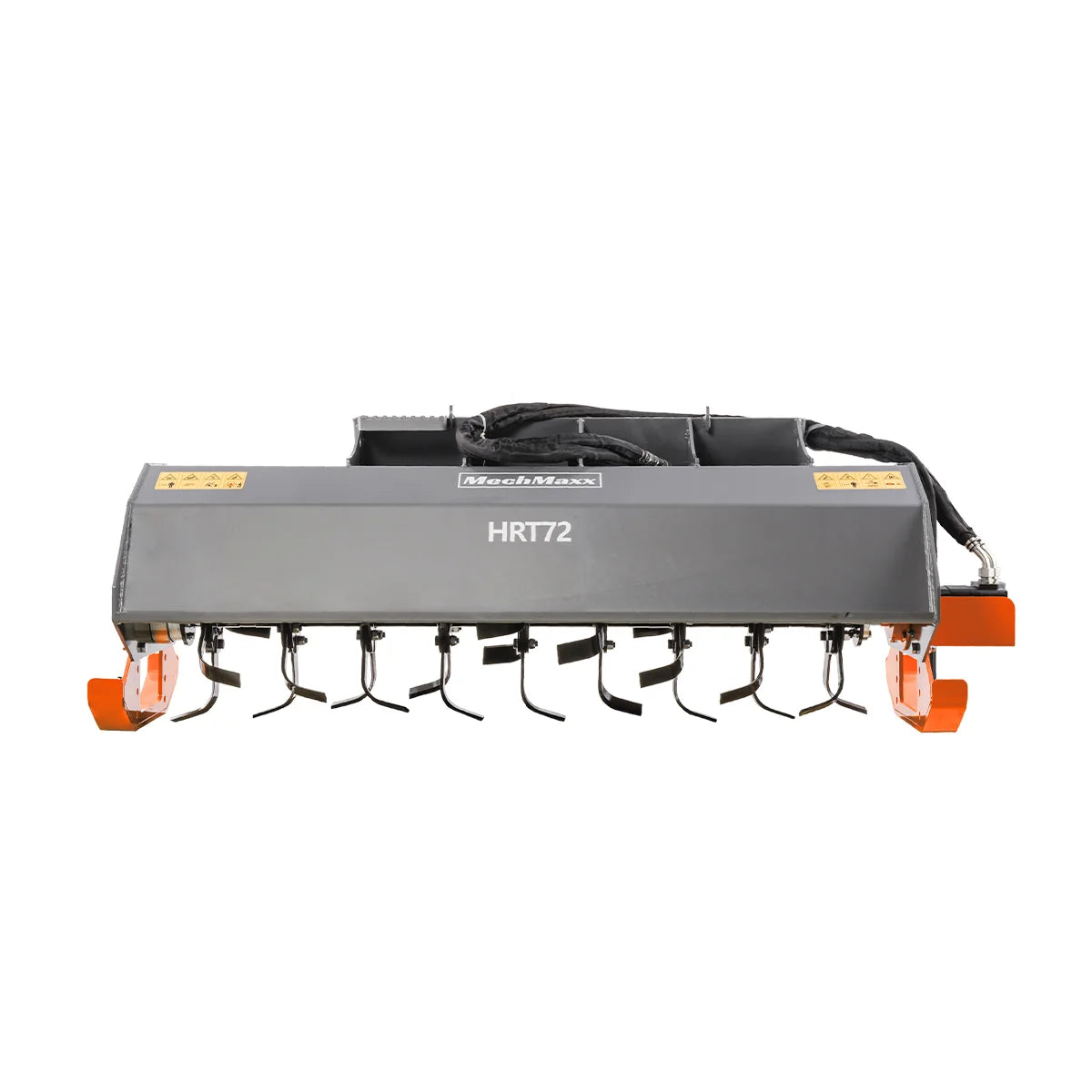 72” Skid Steer Rotary Tiller Attachment 6in Depth Rototiller Cultivator 18.5-23.8gal/min , HRT72
