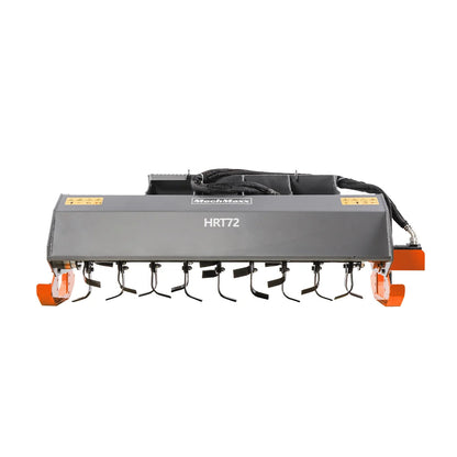 72” Skid Steer Rotary Tiller Attachment 6in Depth Rototiller Cultivator 18.5-23.8gal/min , HRT72