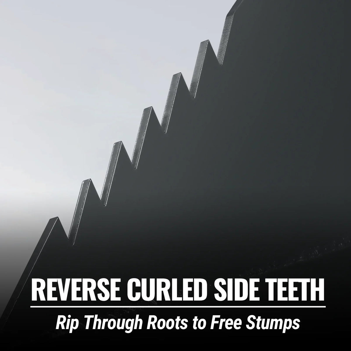48" Skid Steer Stump Bucket Wrecker with Universal Quick Attach, Bolt-On Cutting Teeth, SBE53