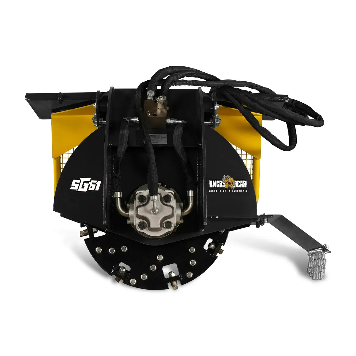 Stump Grinder Attachment for Skid Steer Loader With 34 Carbide Teeth, 18-23 GPM, SG61