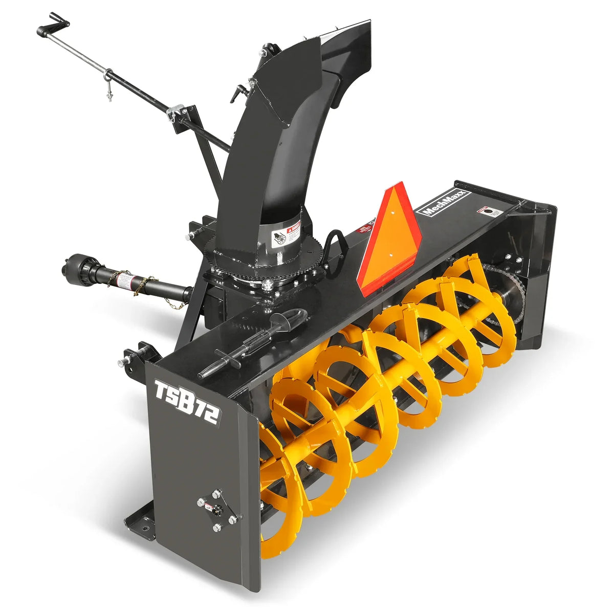 72" 3 Point PTO Snow Blower 24" Impeller Diameter 360° Snow Chute (PTO Shaft Included with Slip Clutch),  30-75 HP,  TSB72