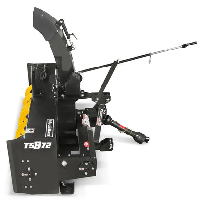 72" 3 Point PTO Snow Blower 24" Impeller Diameter 360° Snow Chute (PTO Shaft Included with Slip Clutch),  30-75 HP,  TSB72