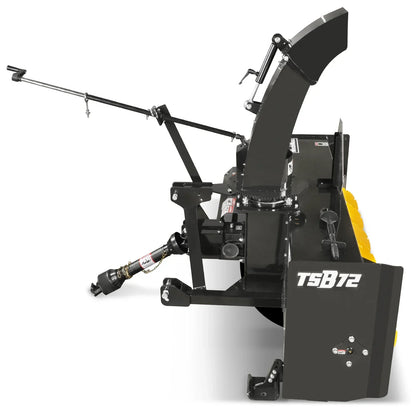 72" 3 Point PTO Snow Blower 24" Impeller Diameter 360° Snow Chute (PTO Shaft Included with Slip Clutch),  30-75 HP,  TSB72