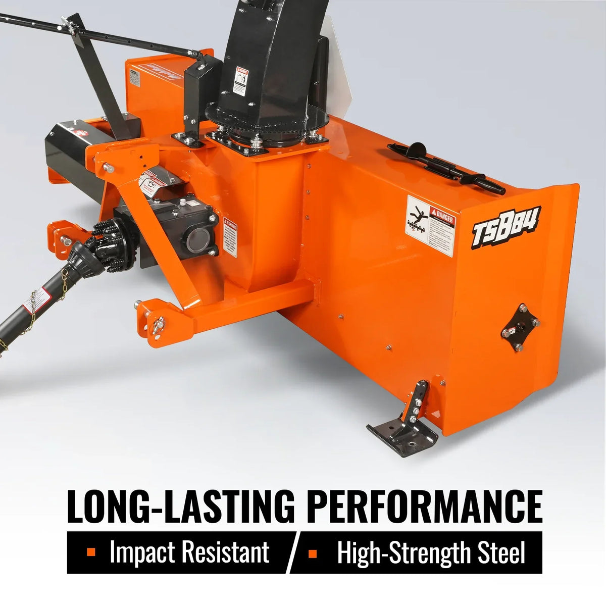 84" 3 Point PTO Snow Blower 24" Impeller Diameter 360° Snow Chute (PTO Shaft Included with Slip Clutch),  35-95 HP,  TSB84T