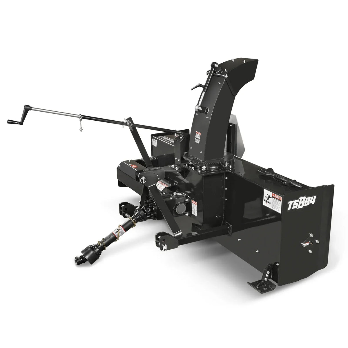 84" 3 Point PTO Snow Blower 24" Impeller Diameter 360° Snow Chute (PTO Shaft Included with Slip Clutch),  35-95 HP,  TSB84
