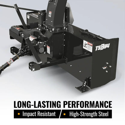 84" 3 Point PTO Snow Blower 24" Impeller Diameter 360° Snow Chute (PTO Shaft Included with Slip Clutch),  35-95 HP,  TSB84