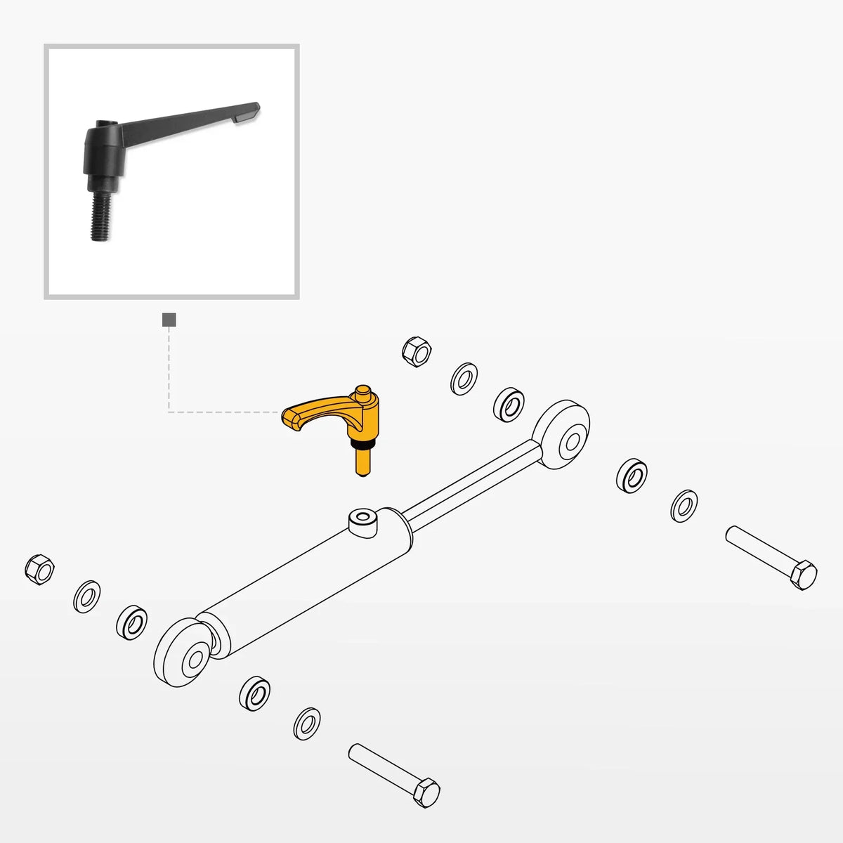 Snow Blower Lock Handle (for SKU: 201042, 201042T, 201015, 201015T, 201016, 201016T, 201043, 201043T)