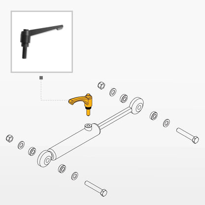 Snow Blower Lock Handle (for SKU: 201042, 201042T, 201015, 201015T, 201016, 201016T, 201043, 201043T)
