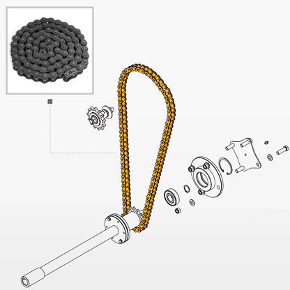Snow Blower Roller Chain (for SKU: 201042, 201042T, 201015, 201015T, 201016, 201016T, 201043, 201043T)