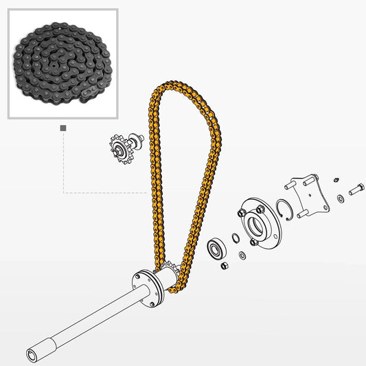 Snow Blower Roller Chain (for SKU: 201042, 201042T, 201015, 201015T, 201016, 201016T, 201043, 201043T)