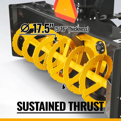 72" 3 Point PTO Snow Blower 24" Impeller Diameter 360° Snow Chute (PTO Shaft Included with Slip Clutch),  30-75 HP,  TSB72