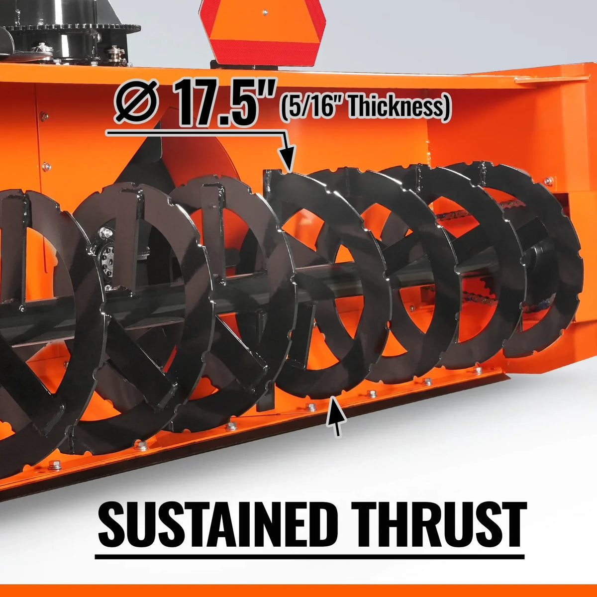 84" 3 Point PTO Snow Blower 24" Impeller Diameter 360° Snow Chute (PTO Shaft Included with Slip Clutch),  35-95 HP,  TSB84T