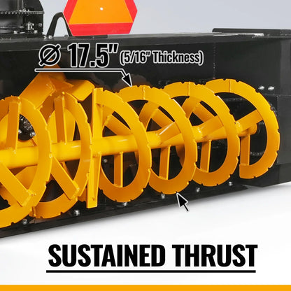 84" 3 Point PTO Snow Blower 24" Impeller Diameter 360° Snow Chute (PTO Shaft Included with Slip Clutch),  35-95 HP,  TSB84
