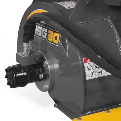 20'' Flywheel Diameter Mini Skid Steer Stump Grinder with 24 Carbide Teeth, MSG20