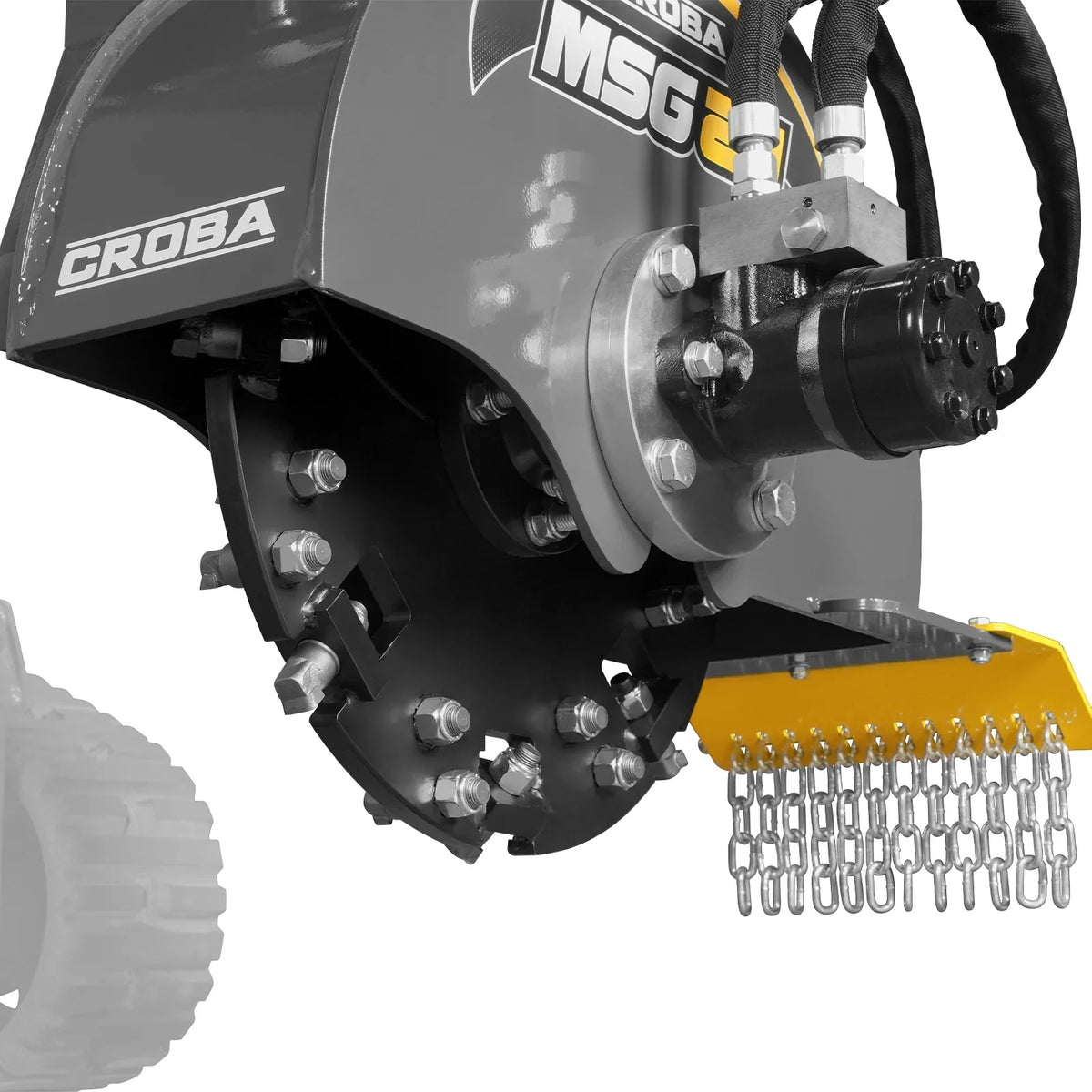 20'' Flywheel Diameter Mini Skid Steer Stump Grinder with 24 Carbide Teeth, MSG20