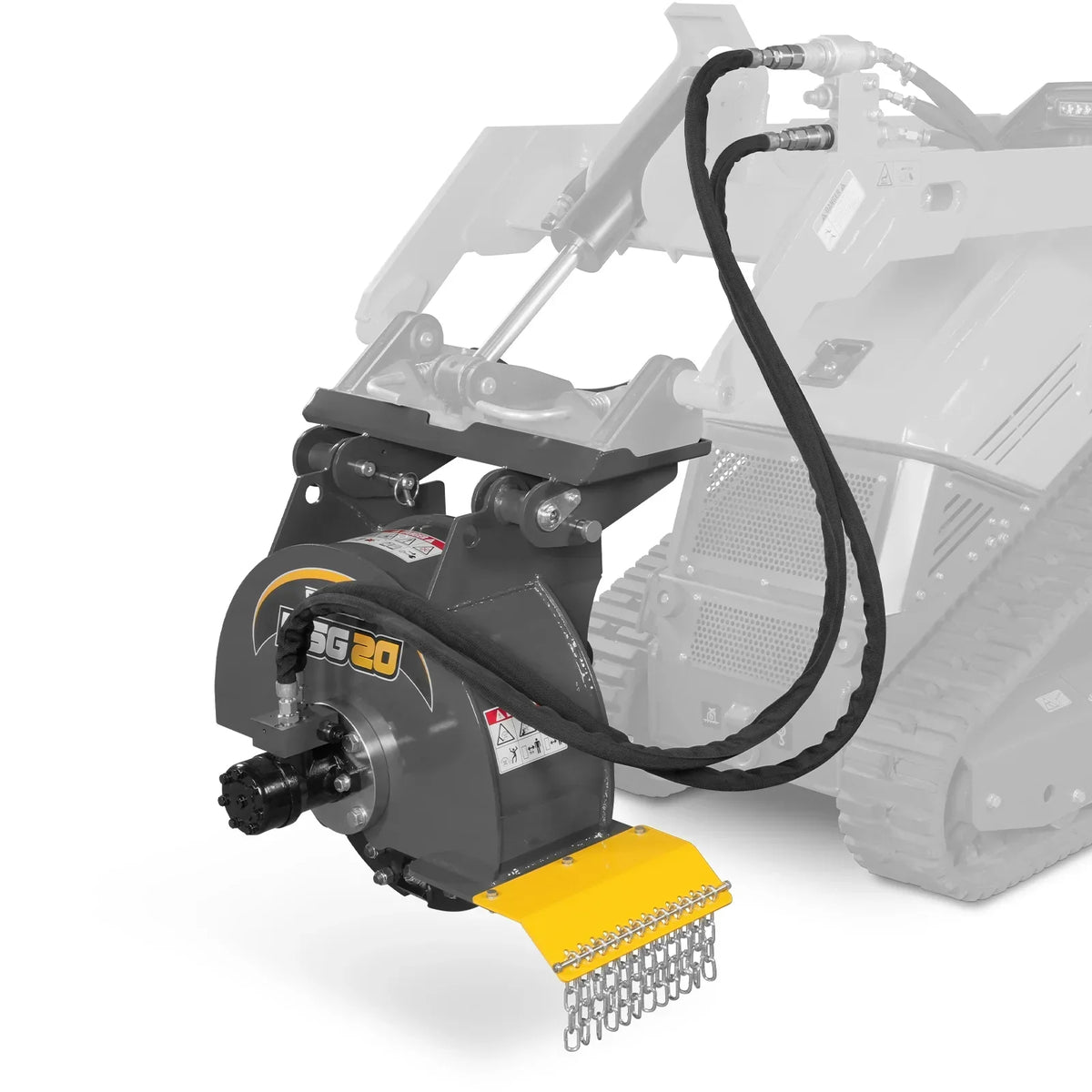 20'' Flywheel Diameter Mini Skid Steer Stump Grinder with 24 Carbide Teeth, MSG20
