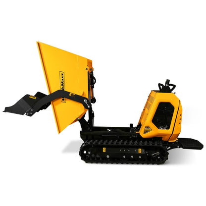 1800lb 420cc  E-start Gas Engine Stand-ON Hydraulic Track Dumper with Self-Loading ,  T80
