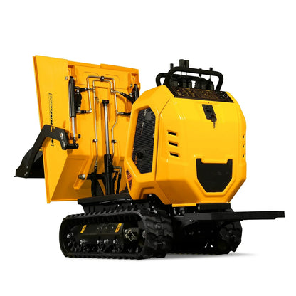 1800lb 420cc  E-start Gas Engine Stand-ON Hydraulic Track Dumper with Self-Loading ,  T80