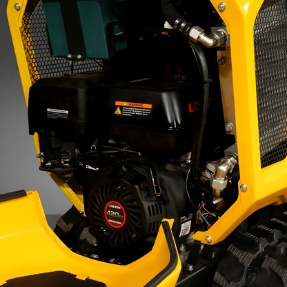 1800lb 420cc  E-start Gas Engine Stand-ON Hydraulic Track Dumper with Self-Loading ,  T80