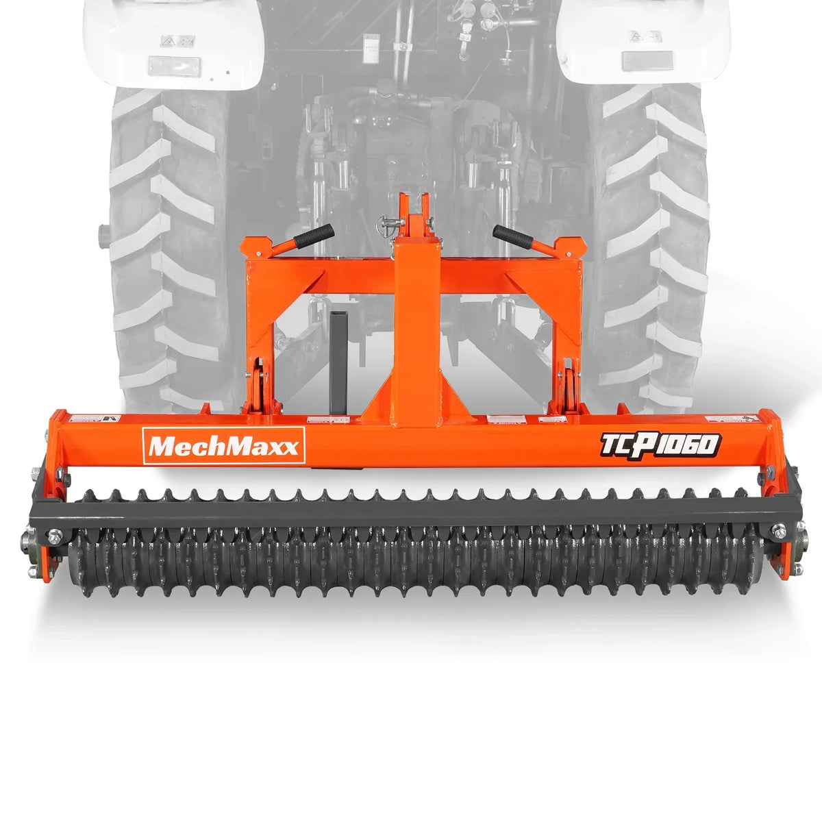 60" Cultipacker with 26 Ductile Iron Wheels,  Scraper Bar Included,  Category 1 and 2,  3 Point Hitch Tractor Attachment,  TCP1060