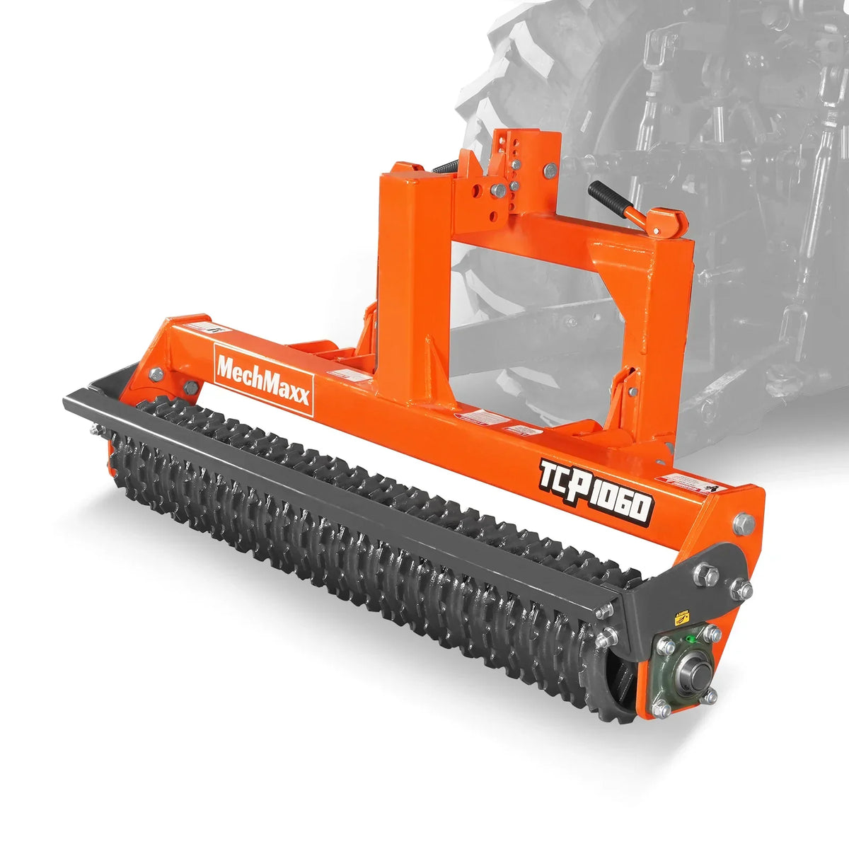 60" Cultipacker with 26 Ductile Iron Wheels,  Scraper Bar Included,  Category 1 and 2,  3 Point Hitch Tractor Attachment,  TCP1060