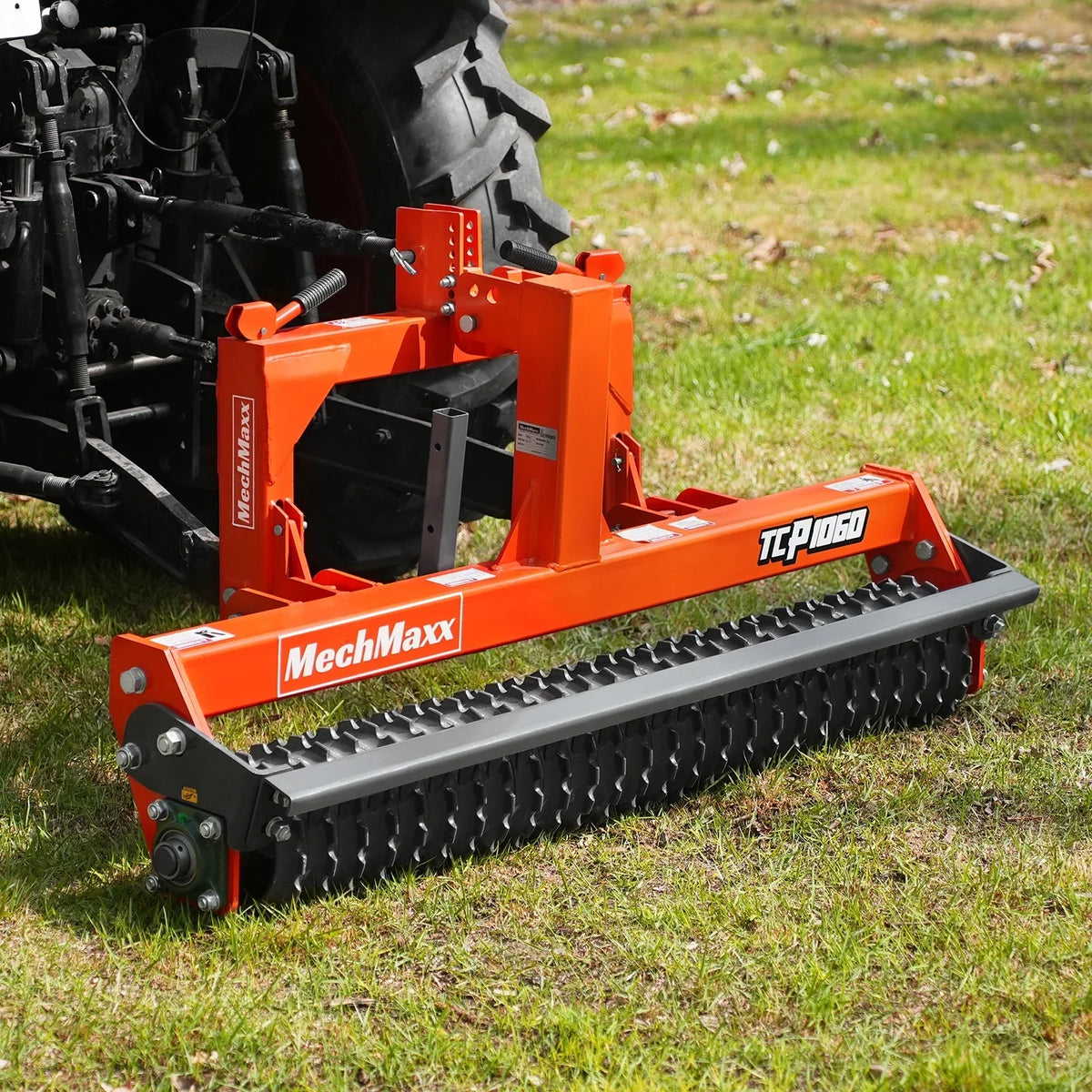 60" Cultipacker with 26 Ductile Iron Wheels,  Scraper Bar Included,  Category 1 and 2,  3 Point Hitch Tractor Attachment,  TCP1060