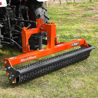 72" Cultipacker with 32 Ductile Iron Wheels,  Scraper Bar Included,  Category 1 and 2,  3 Point Hitch Tractor Attachment,  TCP1072
