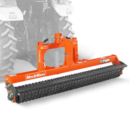 84" Cultipacker with 37 Ductile Iron Wheels,  Scraper Bar Included,  Category 1 and 2,  3 Point Hitch Tractor Attachment,  TCP1084