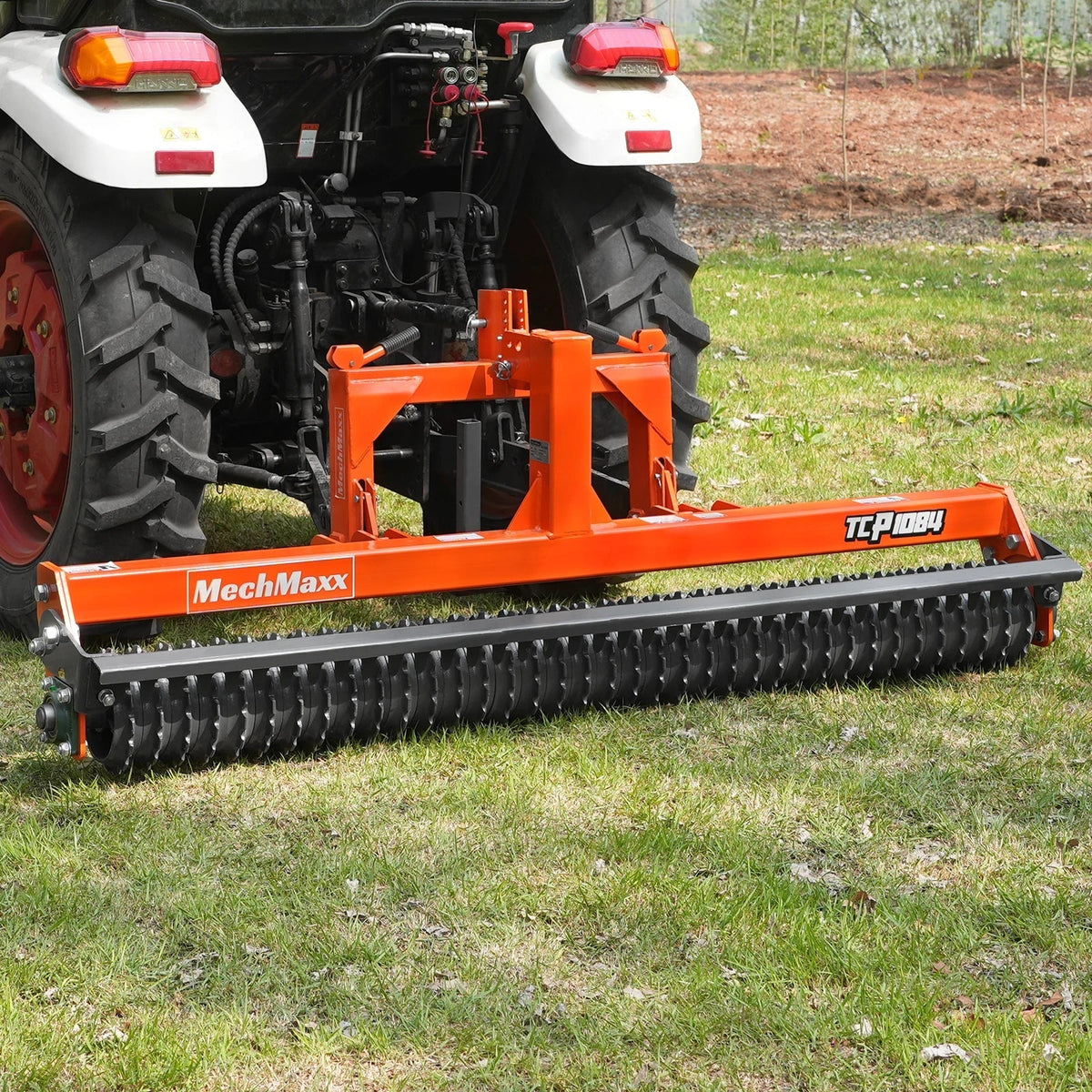84" Cultipacker with 37 Ductile Iron Wheels,  Scraper Bar Included,  Category 1 and 2,  3 Point Hitch Tractor Attachment,  TCP1084
