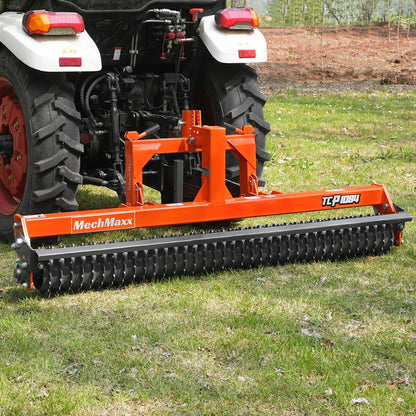 84" Cultipacker with 37 Ductile Iron Wheels,  Scraper Bar Included,  Category 1 and 2,  3 Point Hitch Tractor Attachment,  TCP1084