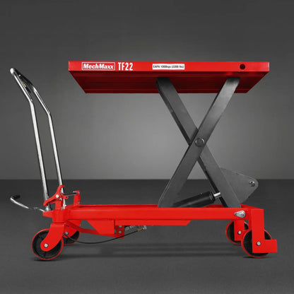 Mobile Scissor Lift Table Cart 2200lbs Capacity, Platform Size, 39.4” x 20.2”, Height 39.4” , TF22