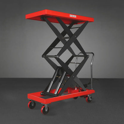 Mobile Double Scissor Lift Table Cart 2200lbs Capacity,  Platform Size,  47.2" x 24",  Height 66.9" ,  TFD22