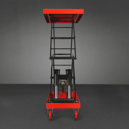 Mobile Double Scissor Lift Table Cart 2200lbs Capacity,  Platform Size,  47.2" x 24",  Height 66.9" ,  TFD22