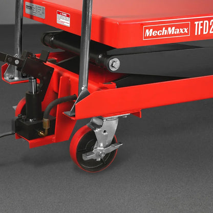 Mobile Double Scissor Lift Table Cart 2200lbs Capacity,  Platform Size,  47.2" x 24",  Height 66.9" ,  TFD22