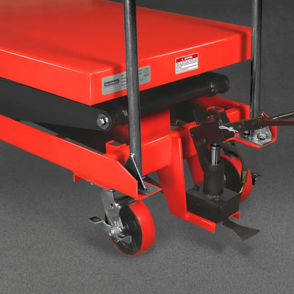 Mobile Double Scissor Lift Table Cart 2200lbs Capacity,  Platform Size,  47.2" x 24",  Height 66.9" ,  TFD22