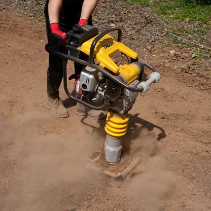 Honda GX100 Tamping Rammer with Wheel Kit, 2250 lb Impact Force Jumping Jack Tamper Compactor for Soil, Gravel, Backfill and Foundation, TR60H