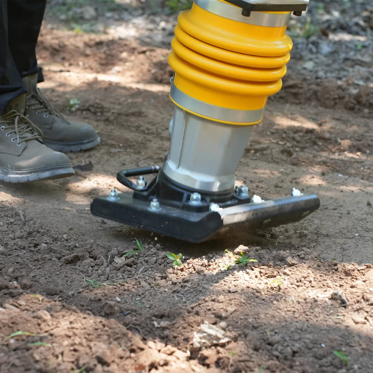Honda GXR120 Tamping Rammer with Wheel Kit, 3150 lb Impact Force Jumping Jack Tamper Compactor for Soil, Gravel, Backfill and Foundation, TR75H