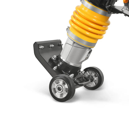 6.5 HP Tamping Rammer with Wheel Kit, 2700 lb Impact Force Jumping Jack Tamper Compactor for Soil, Gravel, Backfill and Foundation, TR90L
